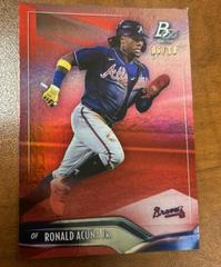 Ronald Acuna Jr. [Red] #9 Baseball Cards 2021 Bowman Platinum Prices