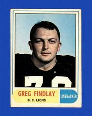 Greg Findlay Football Cards 1968 O Pee Chee CFL Prices