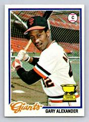 Gary Alexander Baseball Cards 1978 Topps Prices