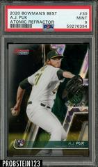 A.J. Puk [Atomic Refractor] #30 Baseball Cards 2020 Bowman's Best Prices