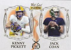 Kenny Pickett, Jack Coan [White Orange] #DG-24 Football Cards 2022 Wild Card Matte Dueling Guns Prices