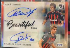 Charles De Ketelaere, Kaka [Red] #BD-ACM Soccer Cards 2022 Panini Donruss Beautiful Game Dual Autographs Prices