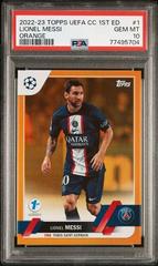Lionel Messi [1st Edition Orange] #1 Soccer Cards 2022 Topps UEFA Club Competitions Prices