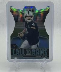 Derek Carr [Die Cut] #CA-DCA Football Cards 2021 Panini Playoff Call to Arms Prices