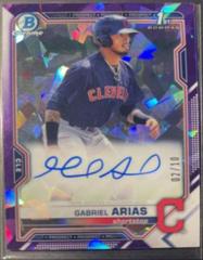 Gabriel Arias [Purple Refractor] #BSPA-GA Baseball Cards 2021 Bowman Sapphire Autographs Prices