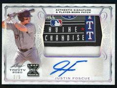 Justin Foscue [Spectrum Silver] #PA-JF1 Baseball Cards 2020 Leaf Trinity Patch Autographs Prices
