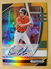 Evan Carter [Autograph Neon Orange Prizm] #PDP50 Baseball Cards 2020 Panini Prizm Draft Picks Prices