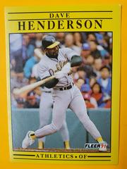 Dave Henderson #9 Baseball Cards 1991 Fleer Prices