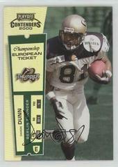 Damon Dunn [Championship Ticket Autograph] Football Cards 2000 Playoff Contenders Prices