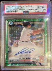 Blaze Jordan [Green Refractor] #BMA-BJ Baseball Cards 2021 Bowman Chrome Mega Box Mojo Autographs Prices