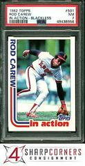 Rod Carew [In Action Blackless] #501 Baseball Cards 1982 Topps Prices