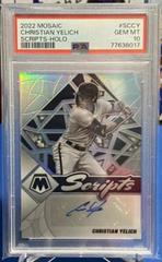 Christian Yelich [Holo] #SC-CY Baseball Cards 2022 Panini Mosaic Scripts Autographs Prices