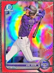 Zac Veen [Red] #BD-32 Baseball Cards 2022 Bowman Draft Prices