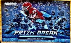 Jalen Carter #PB-17 Football Cards 2023 Panini Prizm Draft Picks Break Prices