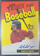 Marcelo Mayer Baseball Cards 2022 Topps Heritage Minor League 1973 Pack Cover Autographs Prices