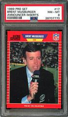 Brent Musburger #17 Football Cards 1989 Pro Set Announcer Inserts Prices