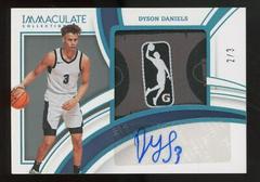 Dyson Daniels [Patch Autograph Brand Logo] #33 Basketball Cards 2022 Panini Immaculate Collection Collegiate Prices
