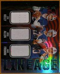 Jim Kelly, Jake Fromm, Josh Allen [Green] #L9 Football Cards 2020 Panini Illusions Lineage Prices