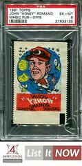 John 'Honey' Romano Baseball Cards 1961 Topps Magic Rub Offs Prices