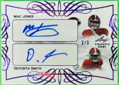 Mac Jones, DeVonta Smith #DA-02 Football Cards 2021 Leaf Trinity Dual Autographs Prices