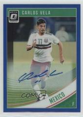 Carlos Vela [Optic Autograph Blue] Soccer Cards 2018 Panini Donruss Prices