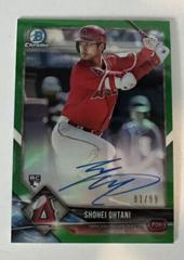 Shohei Ohtani [Green Refractor] #BCRA-SO Baseball Cards 2018 Bowman Chrome Rookie Autographs Prices