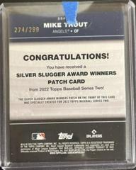 Mike Trout [Black] #SSA-MT Baseball Cards 2022 Topps Silver Slugger Award Patches Prices