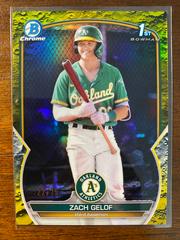 Zack Gelof [Yellow Lunar Crater] #BCP-1 Baseball Cards 2023 Bowman Chrome Prospects Prices