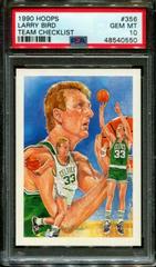 Larry Bird Team Checklist #356 Basketball Cards 1990 Hoops Prices
