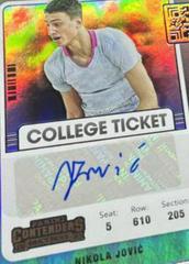 Nikola Jovic #CT-NJO Basketball Cards 2022 Panini Chronicles Draft Picks Contenders College Ticket Autograph Prices