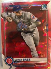 Javier Baez [Red Refractor] #53 Baseball Cards 2021 Bowman Chrome Prices