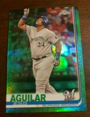 Jesus Aguilar [Green Refractor] #10 Baseball Cards 2019 Topps Chrome Prices