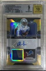 Amon Ra St. Brown [Gold] #RPA-AB Football Cards 2021 Panini Prizm Rookie Patch Autographs Prices