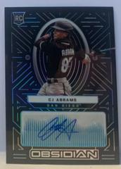 CJ Abrams [Carolina Blue] Baseball Cards 2022 Panini Chronicles Obsidian Autographs Prices