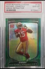 Michael Crabtree [Green Refractor] Football Cards 2009 Bowman Chrome Prices