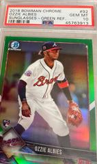 Ozzie Albies [Sunglasses Green Refractor] #92 Baseball Cards 2018 Bowman Chrome Prices