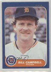 Bill Campbell Baseball Cards 1986 Fleer Update Prices