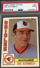 Joe Altobelli #21 Baseball Cards 1984 Topps Tiffany Prices
