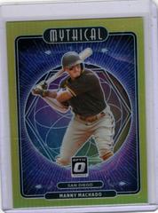 Manny Machado [Gold] Baseball Cards 2021 Panini Donruss Optic Mythical Prices