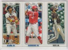 Acuna/Guerrero/Tatis #10 Baseball Cards 2022 Topps Opening Day Triple Play Prices