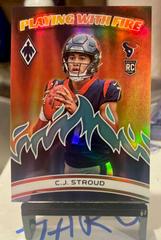 C. J. Stroud [Teal] #PWF-2 Football Cards 2023 Panini Phoenix Playing with Fire Prices