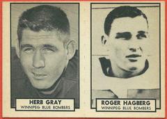 Herb Gray, Roger Hagberg Football Cards 1962 Topps CFL Prices