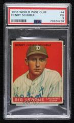 Henry Schuble #4 Baseball Cards 1933 World Wide Gum Prices