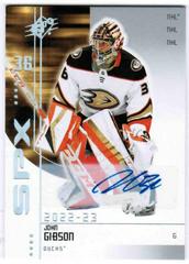 John Gibson [Gold Whirlpool Autograph] Hockey Cards 2022 SPx 2002-03 Retro Prices