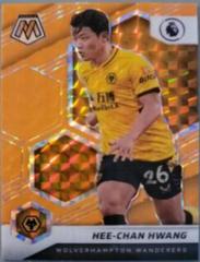 Hee chan Hwang [Orange Fluorescent] Soccer Cards 2021 Panini Mosaic Premier League Prices
