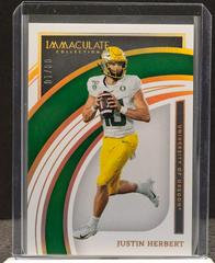 Justin Herbert [Gold] #4 Football Cards 2022 Panini Immaculate Collegiate Prices