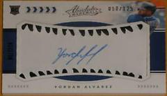 Yordan Alvarez [Material Signature Black] #152 Baseball Cards 2020 Panini Absolute Prices