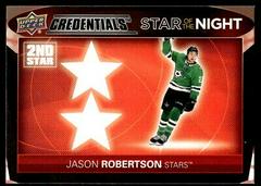 Jason Robertson #2S-9 Hockey Cards 2021 Upper Deck Credentials 2nd Star of the Night Prices