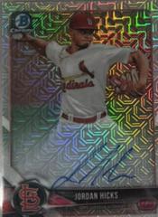 Jordan Hicks #JH Baseball Cards 2018 Bowman Mega Box Chrome Autographs Prices