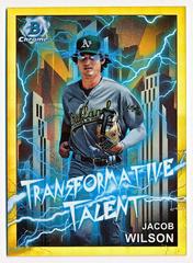 Jacob Wilson [Gold] #TT-17 Baseball Cards 2023 Bowman Draft Transformative Talent Prices